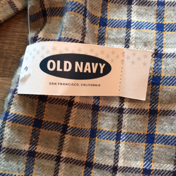 NEW Old Navy Boys Medium Button Up Flannel Shirt - Picture 5 of 7